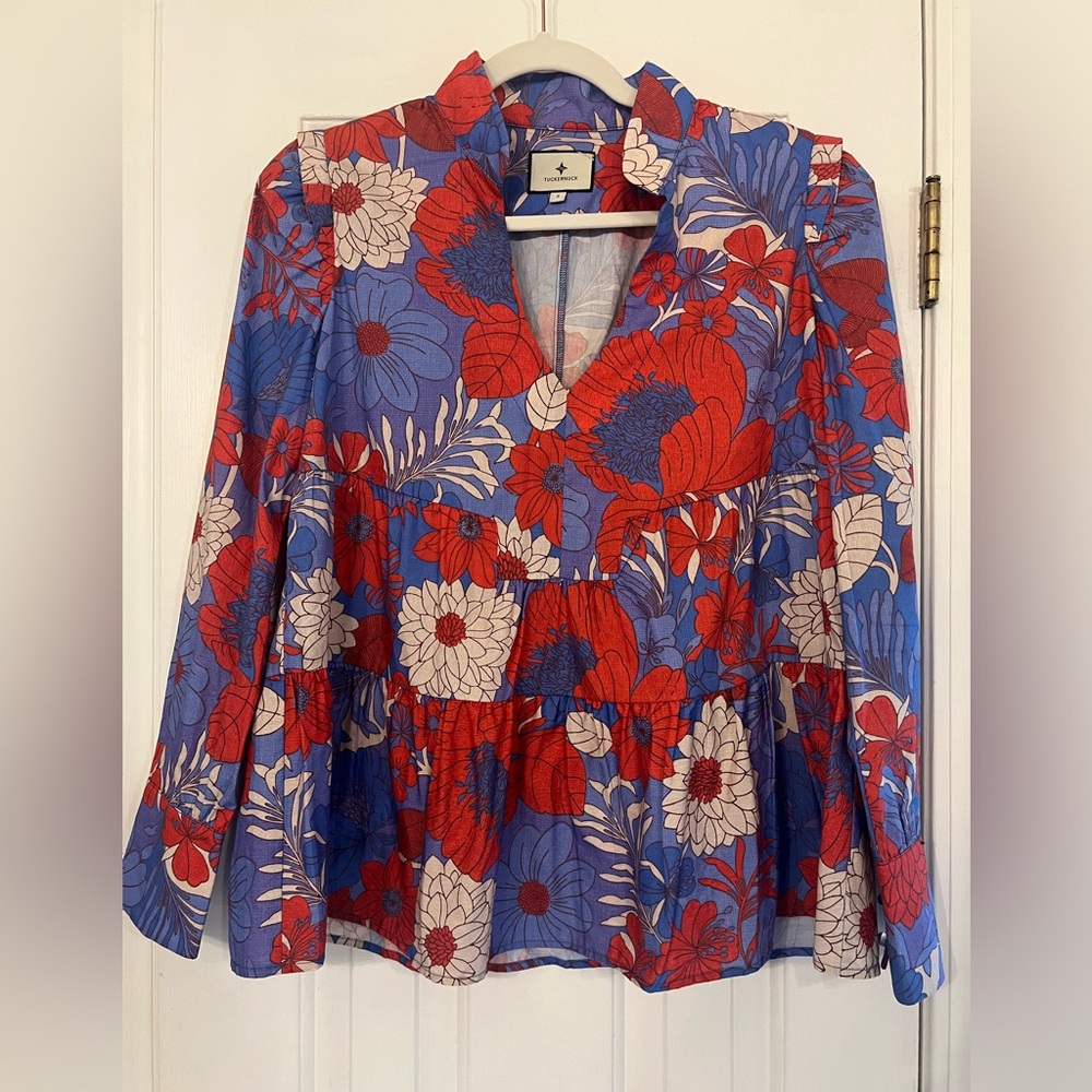 Tuckernuck Bristol Top in Blue Rhapsody Size Small